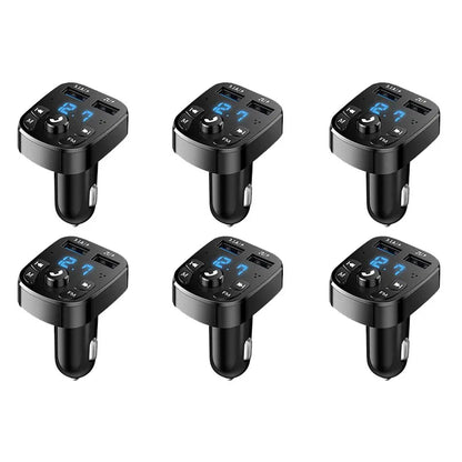 1/3/6pcs Car Mp3 Player Dual USB Fast Charger FM Receiver Bluetooth Compatible 5.0 FM Transmitter USB Flash Drive Plug Car Kit