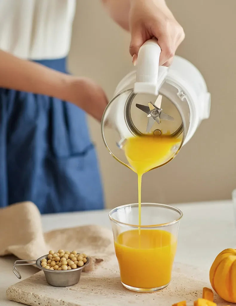OLAYKS 220V Quiet Automatic Soymilk Maker & Blender - Compact Juice Extractor Machine