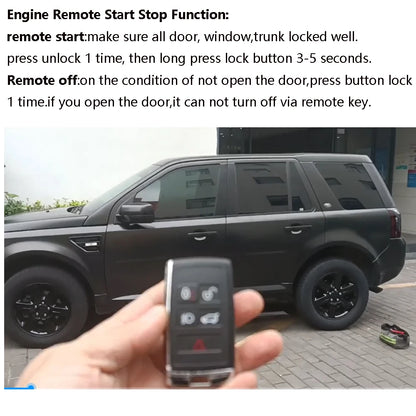 For LandRover Freelander 2 Update Push To Start Stop Remote Starter Keyless Entry Access System New Smart Key Car Accessories