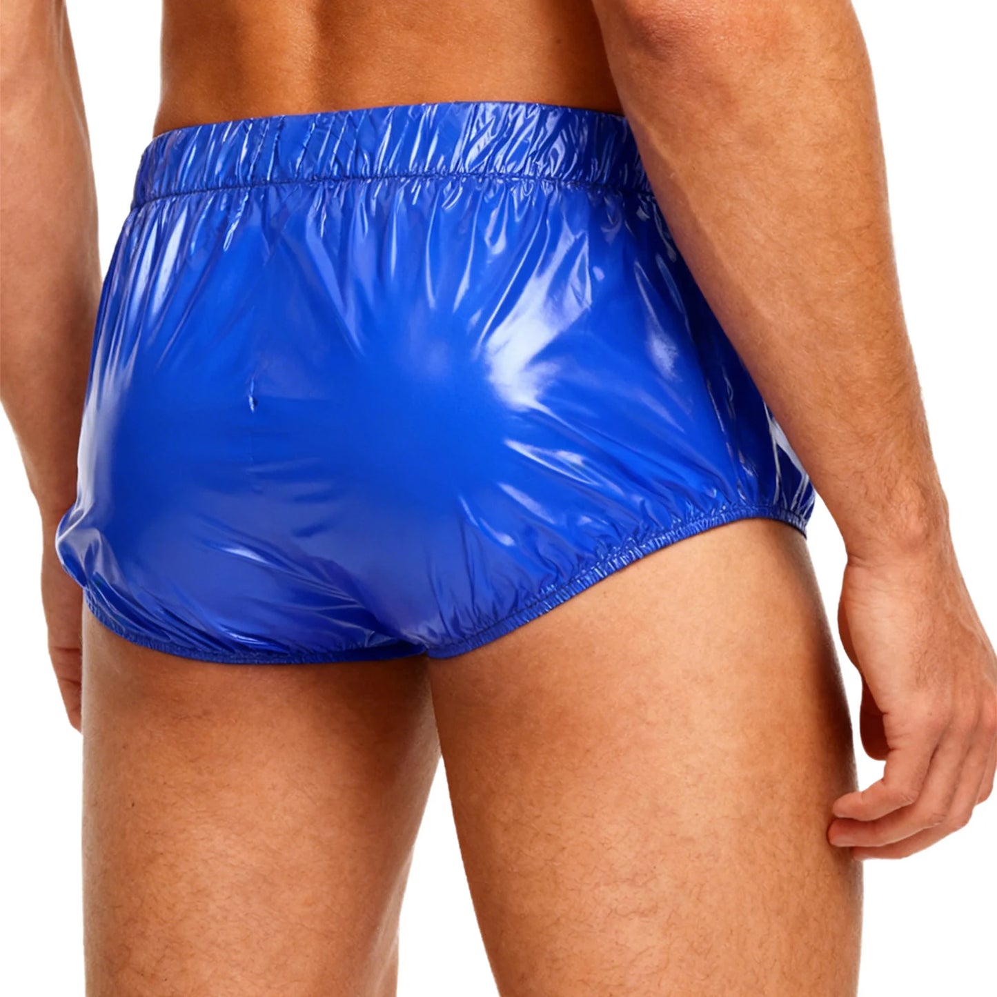 Mens Waterproof Incontinence Diaper Cover Solid Color Elastic Waistband Side Pressing Button Tear-away Washable Briefs Underwear