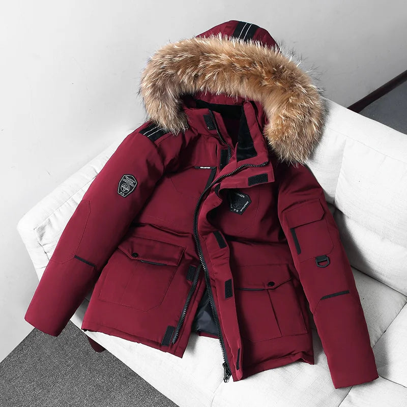 2026 Hiking, Camping, Fishing, Outdoor Mountain Climbing, Traveling, Outings, Self-driving, Ice Sports, Short Hooded Down Jacket