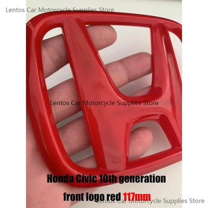 Black Red Front Rear Cover Steering Wheel Emblem Modification Sticker for Honda 10th Accord Civic Exterior Tuning Parts