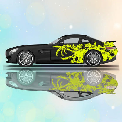 Multiple Skull Car Decals for Full Body Decoration To Cover Scratches and Protect The Car, Waterproof. Car Vinyl Wraps