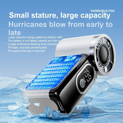 Mini Handheld Fan High-Speed Portable Turbo Pocket Fan for Outdoor Quiet Hand Fan for Travel, Camping, Beach, Sports, Concerts