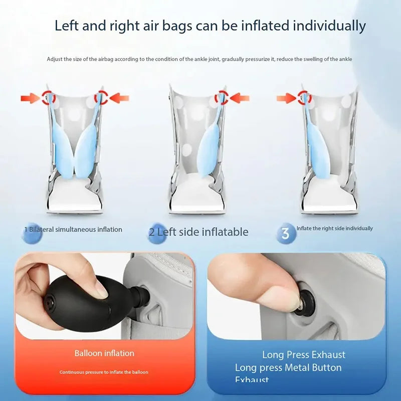 Walking Boot for Broken Foot, Dual Independent Inflatable Airbags and Anti-slip Sole, Air Walker Boot Fits Both Feet