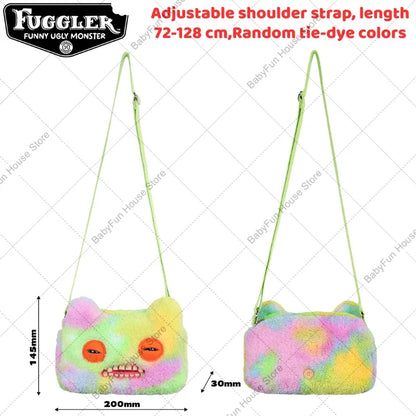 Original Fuggler Funny Ugly Teeth Monster Plush Toys Shoulder Bag Wide Eyed Weirdo Sphynx Cat Sir Belch Peluche Dolls Crossbags