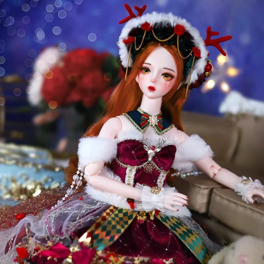 1/3 BJD Doll Mechanical Joint Body Doll Including Suit Shoes Fan Makeup 60cm SD Kawaii Dolls Christmas Gift Girl Toy