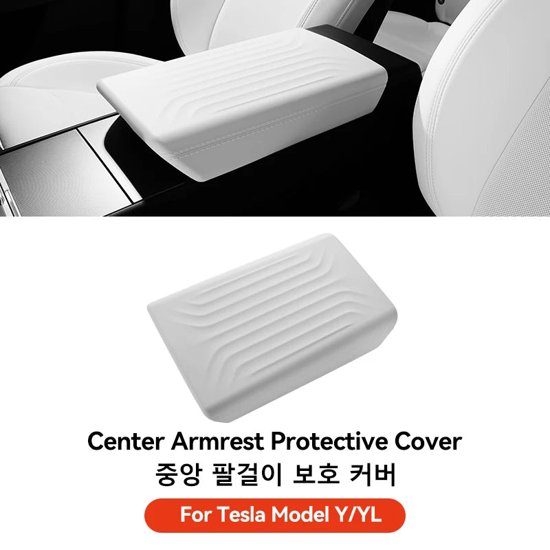 YZ  For Tesla Model Y YL Juniper Model 3 Highland TPE Armrest Cover Soft Case Center Arm Rest Pad Anti-scratch 2026 Accessories