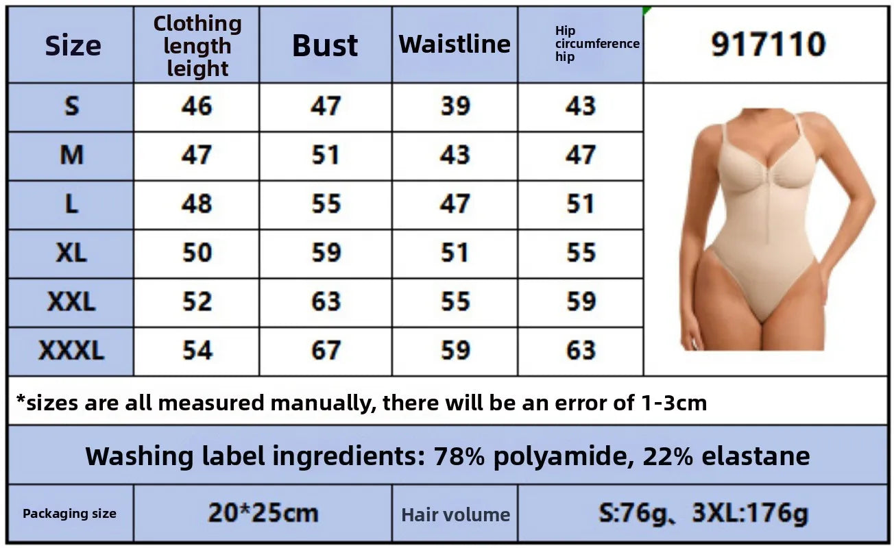 European and American Sexy High Elastic Zipper Tight V-neck Suspender Waist Thin Body Sculpting Onesie Women
