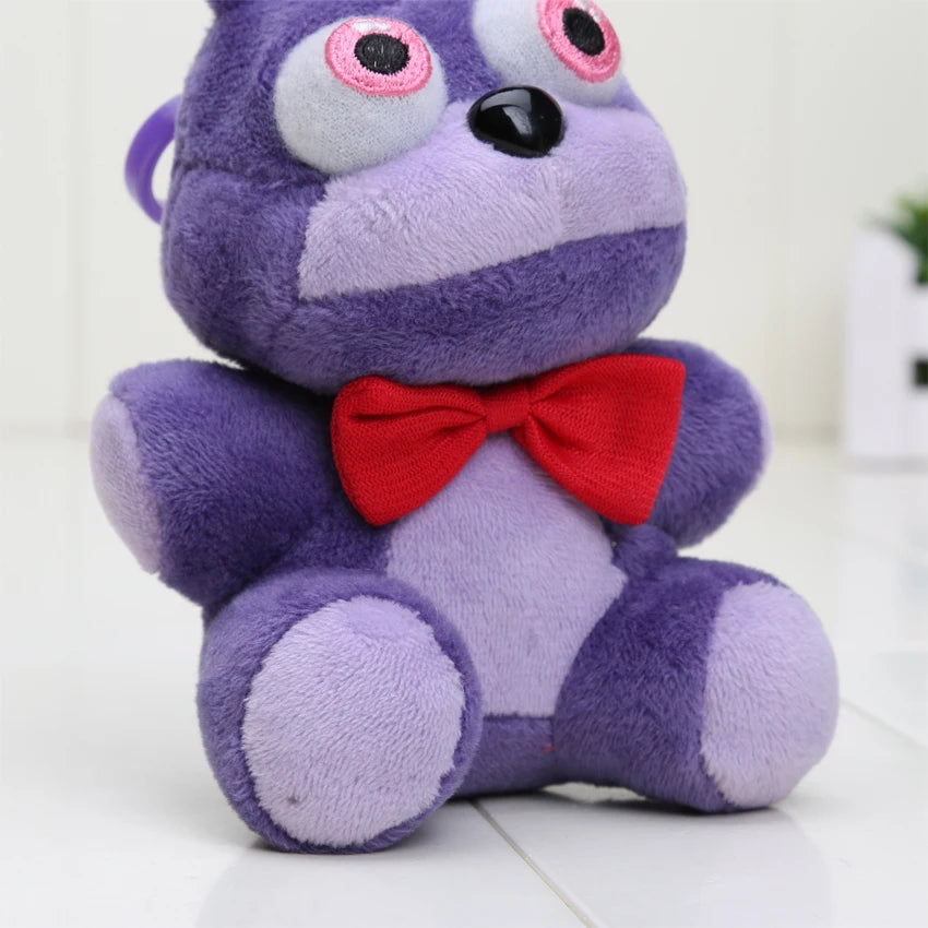 5Pcs Freddy Foxy Bonnie Chica Plush toys keychain Anime Plush pendant Stuffed Plushie Dolls Toys