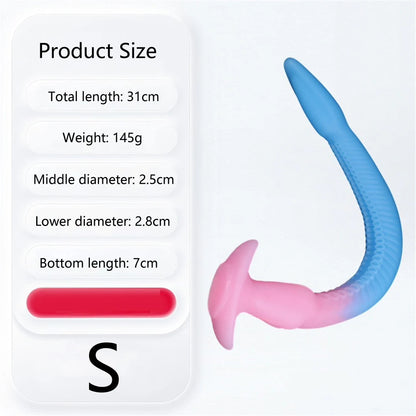 Eel Tentacle Anal Plug Long Monster Dildo Soft Liquid Silicone Anal Dilator Sex Toy For Women's Men's Anal Massage Adult Product