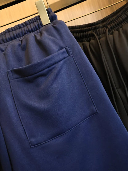 Waterproof Inner  Cotton Pants over 500g Men's Winter Straight Leg Warm Trousers Fashionable Long Pants Casual Pure Color