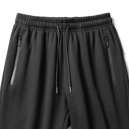 Men Joggers Cotton Warm Plus Size Pants Winter Fleece Lined Thick Warm Sports Pants Outdoor Loose Long Thicken Fleece Sweatpants