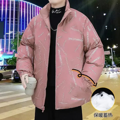 Winter Coat for Men Loose Down Jacket Man Pink Deals On Offer Original Brands Stylish High Quality Luxury Designer Harajuku Y2k