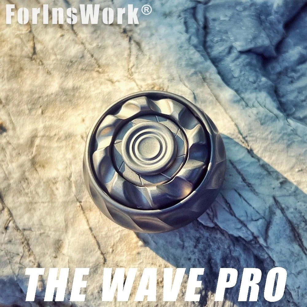 Ryan EDC THE WAVE PRO Stainless Steel Wind Chime Coded Linked Ratchet Spinning Top Fidget Hand Spinner