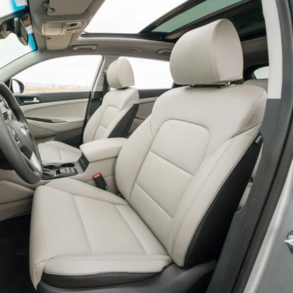 Custom Fit Car Accessories Seat Covers for Hyundai Santa Fe Tucson Elantra Palisade Kona Sonata Loniq 5-8 Seats Leather Full Set
