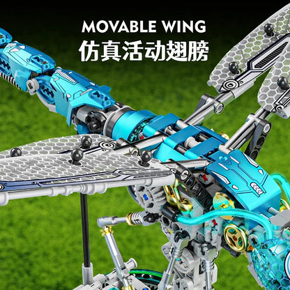 Creative Mechanical Dragonfly Construction Set Animal Building Blocks Educational Toy for Kids Adults STEM Learning Kit Gifts