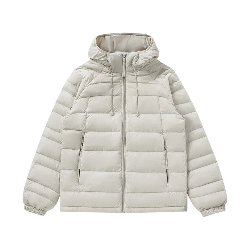 UETEEY Ultra Light Men's Down Jacket 90% White Duck Down Hooded Winter Coat Men 2025 New Autumn Warm Compression Packable