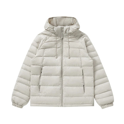 UETEEY Ultra Light Men's Down Jacket 90% White Duck Down Hooded Winter Coat Men 2025 New Autumn Warm Compression Packable