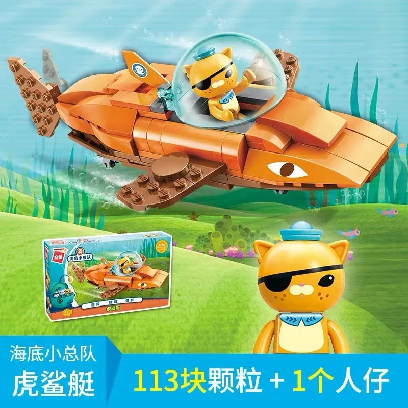 TV Cartoon Octonuts Genuine Authorized Building Blocks Model Octopus Castle Kids Toy Gift Set Christmas Gifts