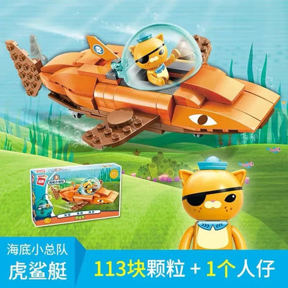 TV Cartoon Octonuts Genuine Authorized Building Blocks Model Octopus Castle Kids Toy Gift Set Christmas Gifts