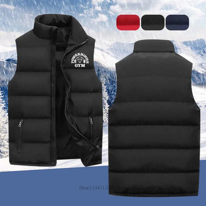2025 Men Casual Fashion Sports Jacket Vets Coat Autumn Winter Sleeveless Warm Comfortable High Quality Mandarin Collar Vest Coat