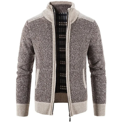 Autumn Winter Men's Thick Sweater Loose Casual Cardigan Sweater Jacket Zip Knitted Sweater Men Streetwear