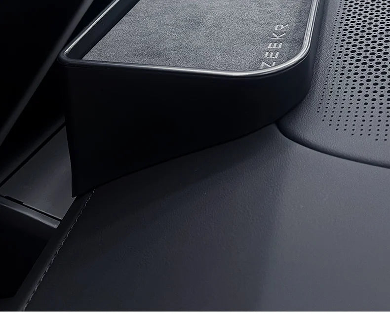 For Zeekr 001 2024 Storage Box Behind The Central Control Screen Navigation Screen Storage Alcantara suede Car Accessories