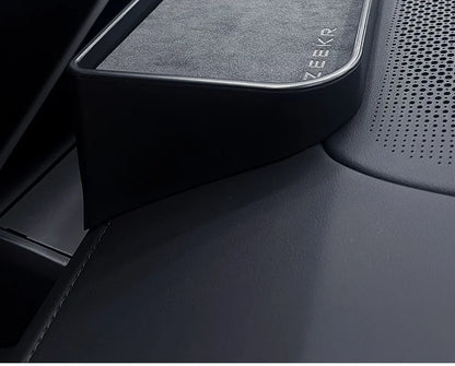For Zeekr 001 2024 Storage Box Behind The Central Control Screen Navigation Screen Storage Alcantara suede Car Accessories