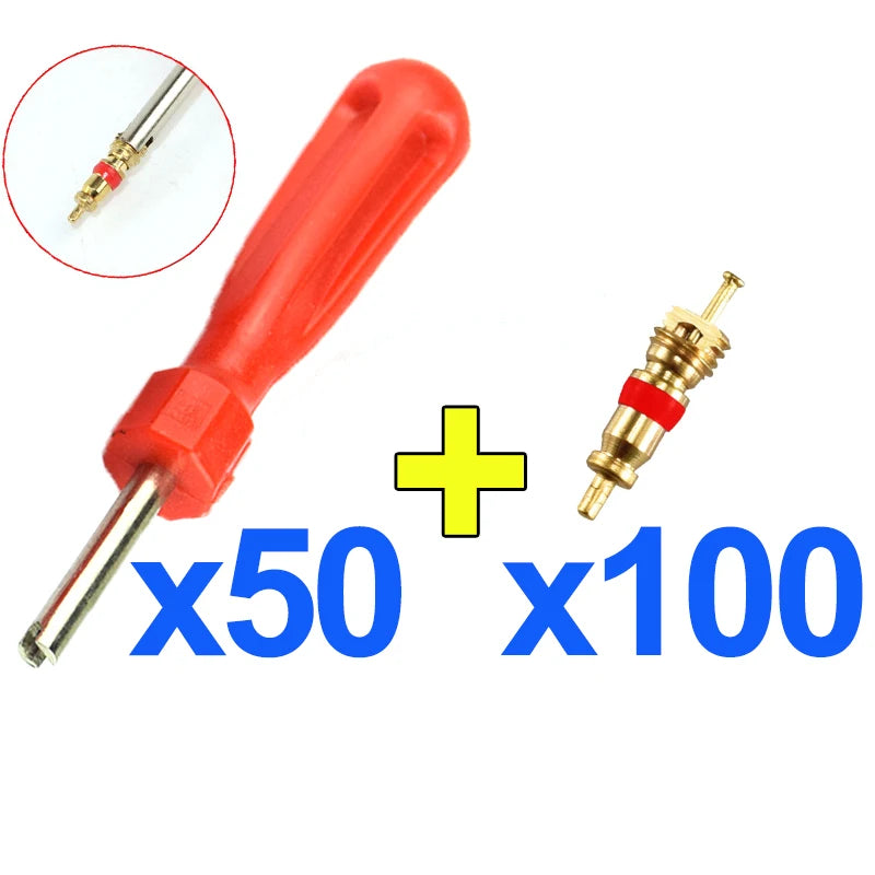 Copper Tire Valve Core Remover Installer Tool Kit Car Motorcycle Bicycle Tyre Repair Set Air Valve Stem Core Removal Screwdriver