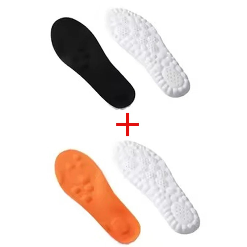 Memory Foam Insoles Cut to Fit Cloud Soles Breathable Inserts with Arch Support Shock-Absorbing Shoe Steppers for Sneakers