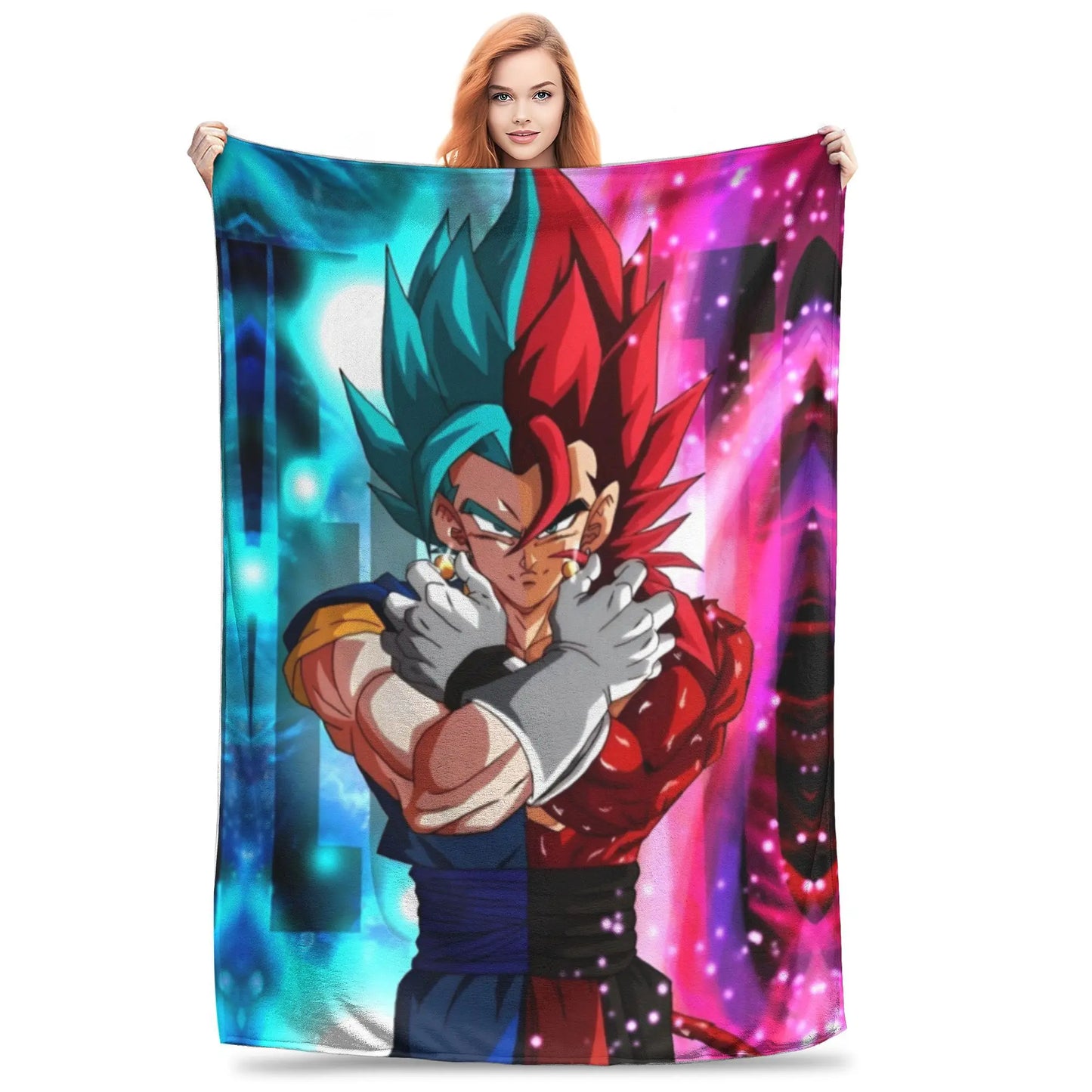 Dragon Ball Blanket Anime Goku Pattern Soft Throw Blankets for Bed Bedroom Quilt Air Conditioning Personalised Warm Bedspread