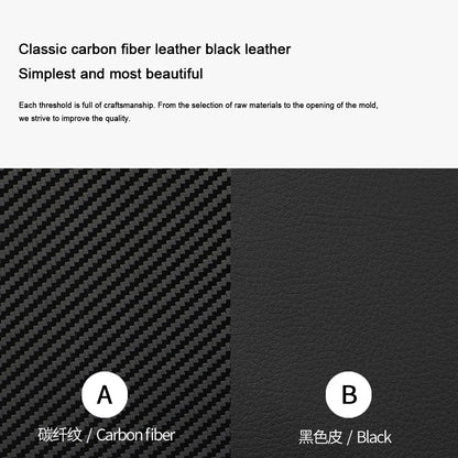 For Zeekr 001 2024 2025，Leather Car Door Anti-kick Pad Front Rear Door Protective Pad Threshold Bar Car Modification Accessories