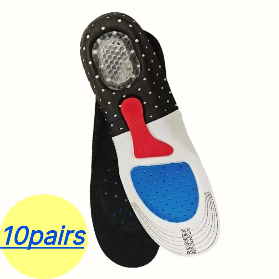 Orthopedic Insoles Memory Foam Cushion Gel Insole Silicone Arch Support Pads Sport Shoe Pad Soft Running Insert