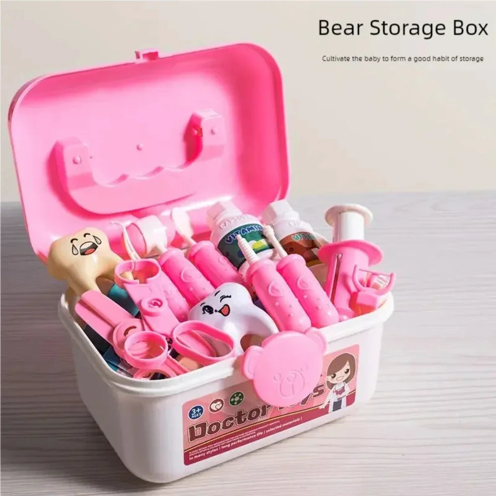 Doctor Nurse Role Play Set Medical Tools With Stethoscope Injectors In A Pretend Play Trolley Box Ideal Gift for Kids Boys girls