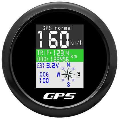 85mm Digital TFT Screen GPS Speedometer Odometer Voltage Car Gauge With GPS Antenna Waterproof Meter for 12V24V Boat Car Yacht