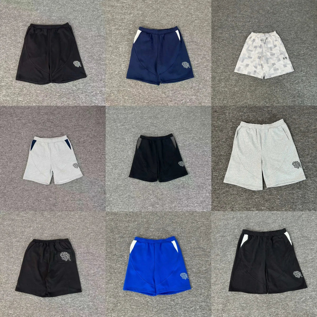 Mertra embroidery letters high street loose hip-hop street shorts men and women padded casual pants five-pocket pants summer