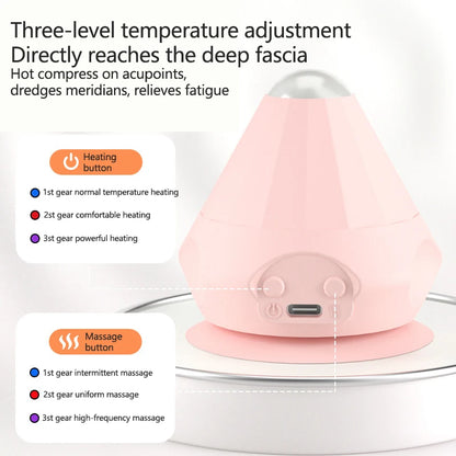 Silicone Massager Ball Type-C Rechargeable Vibrating Massage Ball Fitness Muscle Waist Back Relaxation Massager