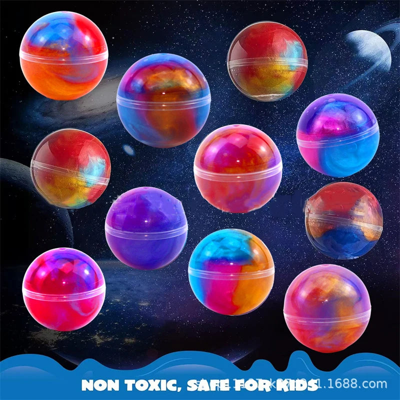 12pcs Creative Colorful Crystal Mud Starry Sky Diy Jelly Stress Relieving Mud Colorful Starry Sky Slime Plasticine Mud Toy Gift