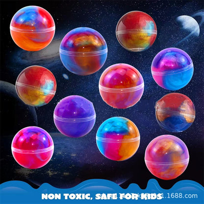 12pcs Creative Colorful Crystal Mud Starry Sky Diy Jelly Stress Relieving Mud Colorful Starry Sky Slime Plasticine Mud Toy Gift