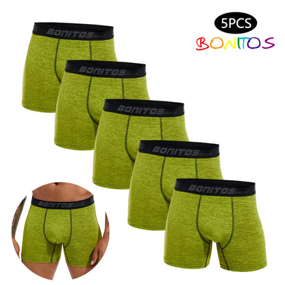 5pcs boxers Men's Panties Breathable boxer shorts Men Underwear Polyester underpants for man High Quality Male Trunks