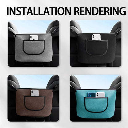 Car Seat Middle Hanging Organizer Multifunction Handbag Holder Storage Bag Car Armrest Hanging Organizer Pocket Phone Storage