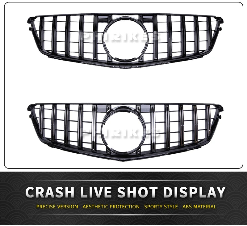 Front Bumper Grille For Mercedes Benz C W204 Sport Racing Grill AMG GT 2007 2008 2009 2010 2011 2012 2013 2014 Facelift