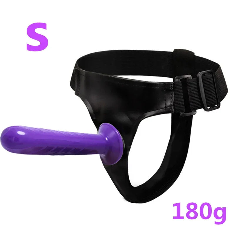Strap On Big Dildo Vibrator Strapon Ultra Elastic Harness Belt  Adult Sex Toys For Woman Lesbian Double Penis Realistic Dildos