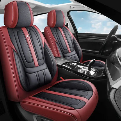 Universal 5-Seat Car Seat Cover 360° Full Coverage with Integrated Waist Support And Side Pockets for Most Vehicle Interior