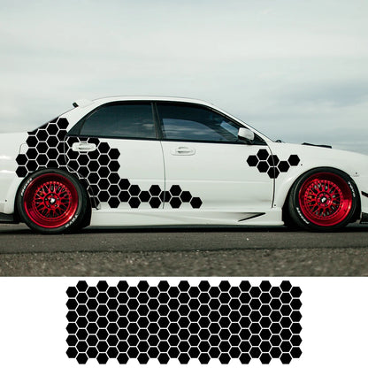 Car Sticker Camouflage Kit Solid Hexagon Honeycomb Graphics Decor Waterproof Auto Body Side Door DIY Decoration Accessories