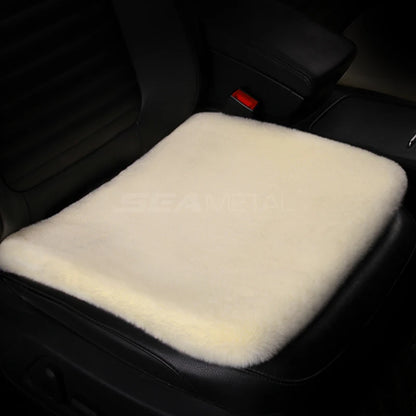 SEAMETAL Short Plush Car Seat Cover Soft Winter Warm Auto Seat Cushion Skin-Friendly Washable Universal Vehicle Chair Protector