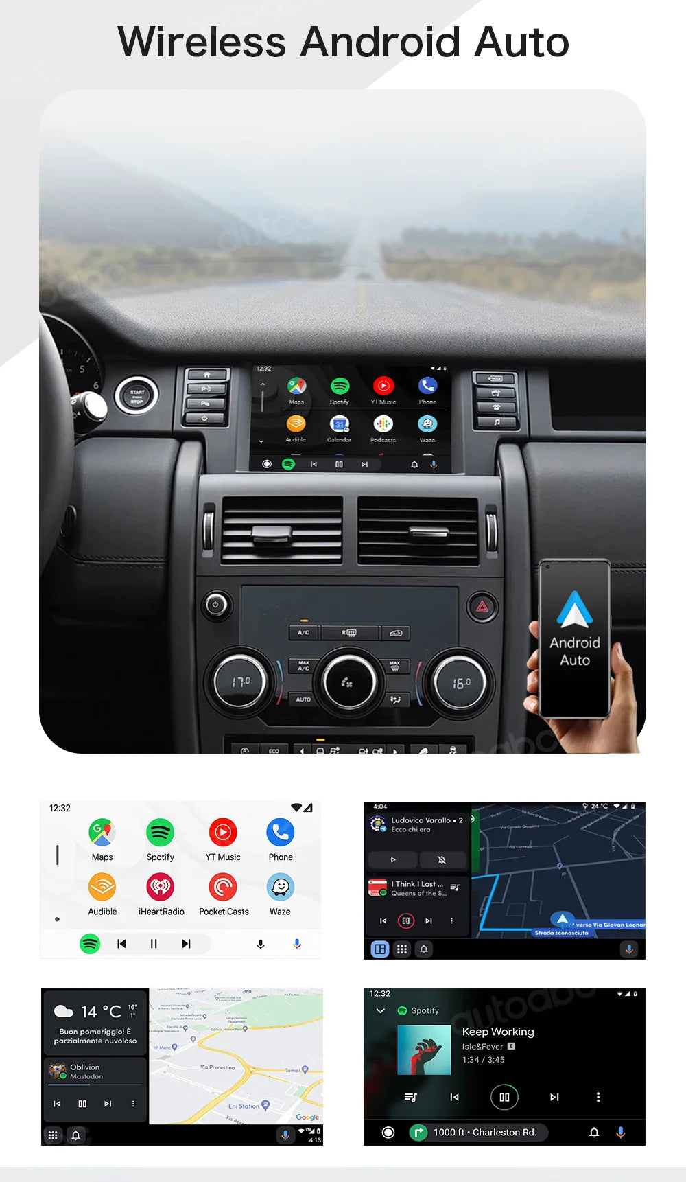 Wireless CarPlay Android Auto For Bosch Harma Host Rover Discovery 5 Evoque Discovery Sport Jagua XE XF Mirror Link Multimedia