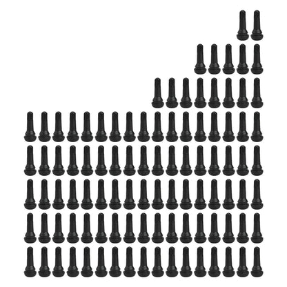 100 Pcs Rubber Valves Tyre Rubber Valve TR413 Tubeless Car Wheel Tire Valve Stems With Cap Dust Cap For Car Motorcycle ATV