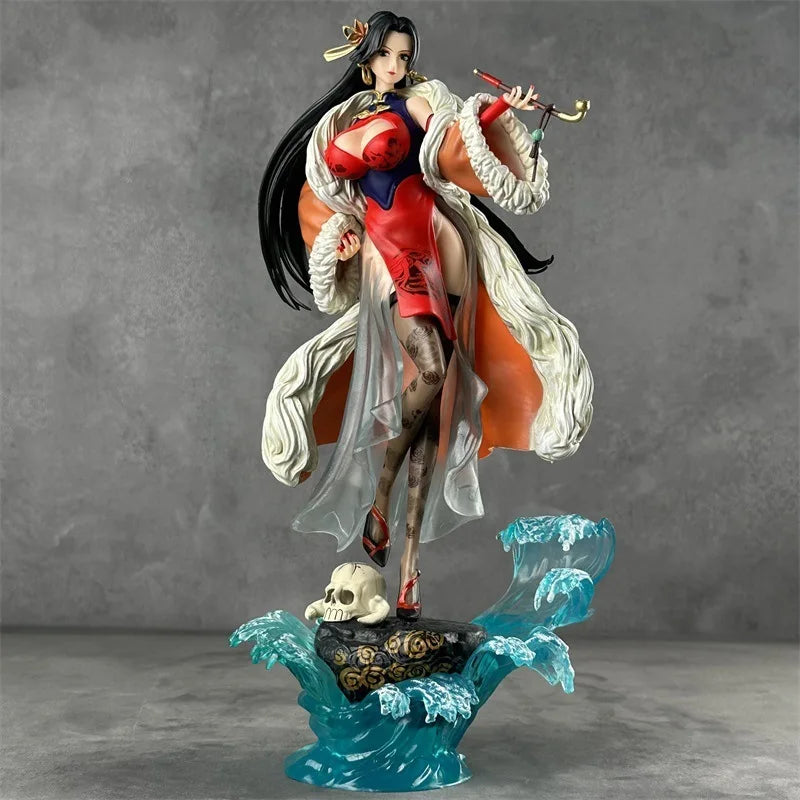 One Piece Boa Hancock Anime Figure Chinese Style Cheongsam Pvc Collectible Model Desktop Ornament Anime Collection Home Decor